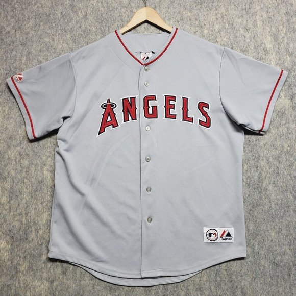 Vintage Majestic Authentic Anaheim Angels MLB Jersey Mens Sz XL Button Down - Picture 1 of 9